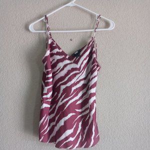 Paige Women Brown Zebra Print Blouse Spaghetti Strap Size Xsmall